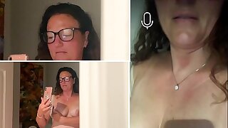 Spying overhead wife getting gone her friend overhead facetime